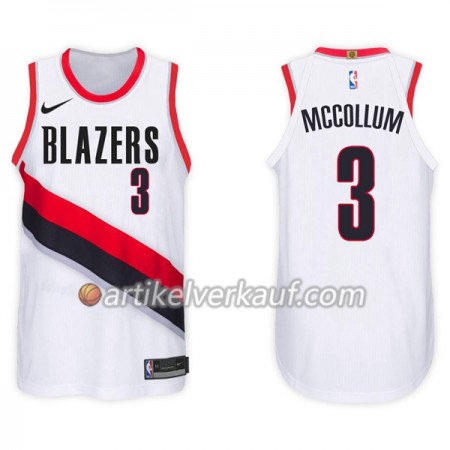 NBA Portland Trail Blazers Trikot CJ McCollum 3 Nike 2017-18 Weiß Swingman - Herren